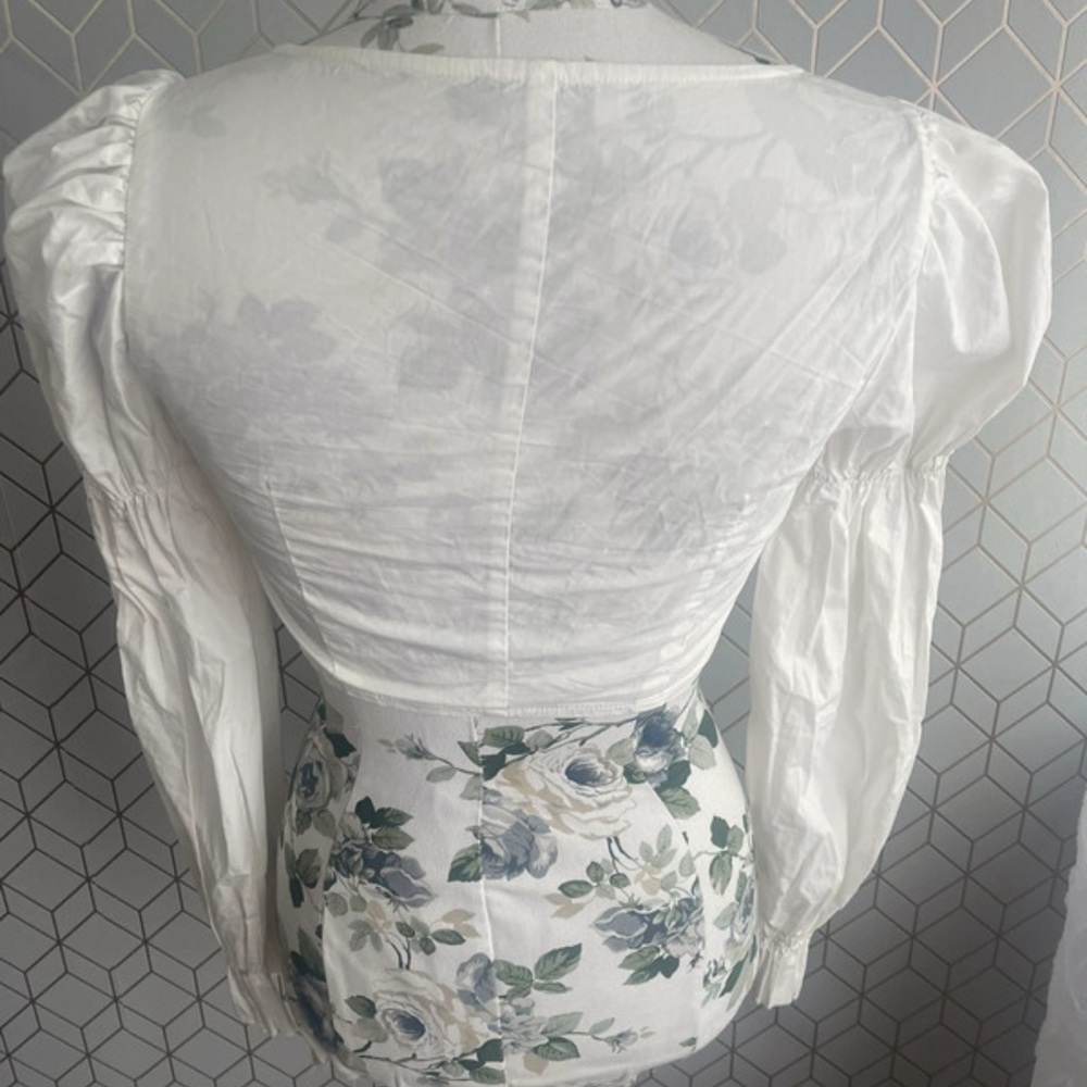 WHITE PrettyLittleThing crop top shirt , M / 10 - Picture 6 of 13